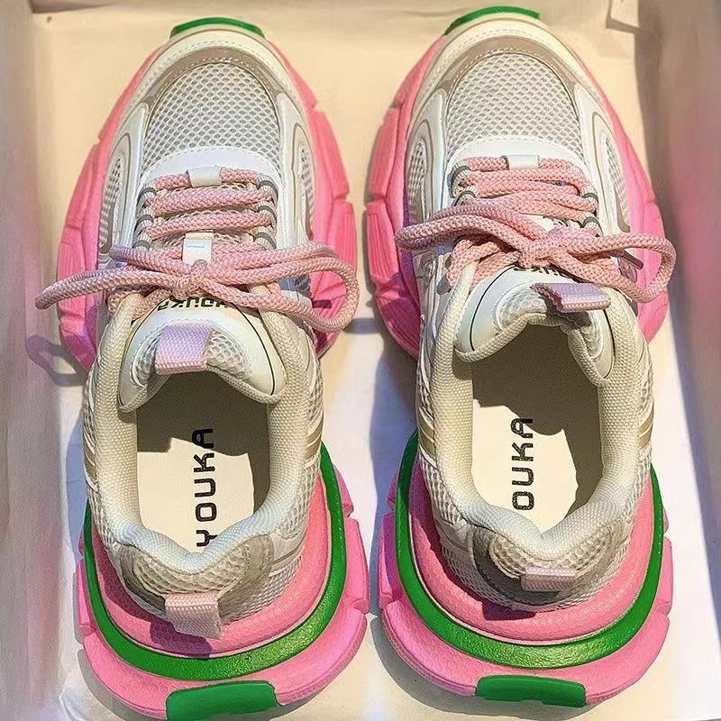 Zapatos De Mujer Shoes For Women Causal Sneakers Platform Shoes Fling Sneakers Basket Lace-Up Casual Chunky Shoes Plus Size 43