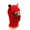 Halloween Knitted Balaclava Hat Rabbit Ear Ski Cap Fashion Devil Horn Beanie  Autumn/Winter