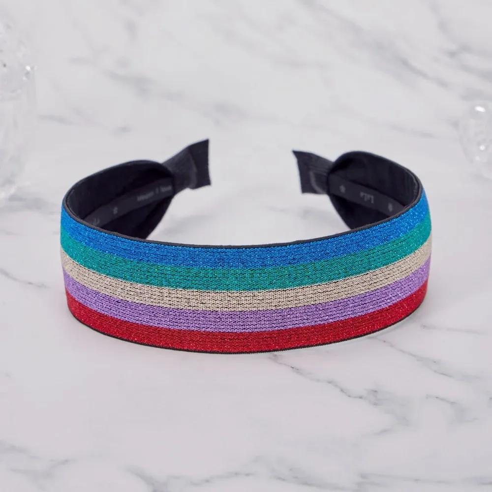 Lala Pearl Stripe Headband Plain Blue LALAH692 3306048 Plain blue