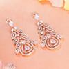 Charming Estele Rose Gold Plated CZ Drop Earrings for Women