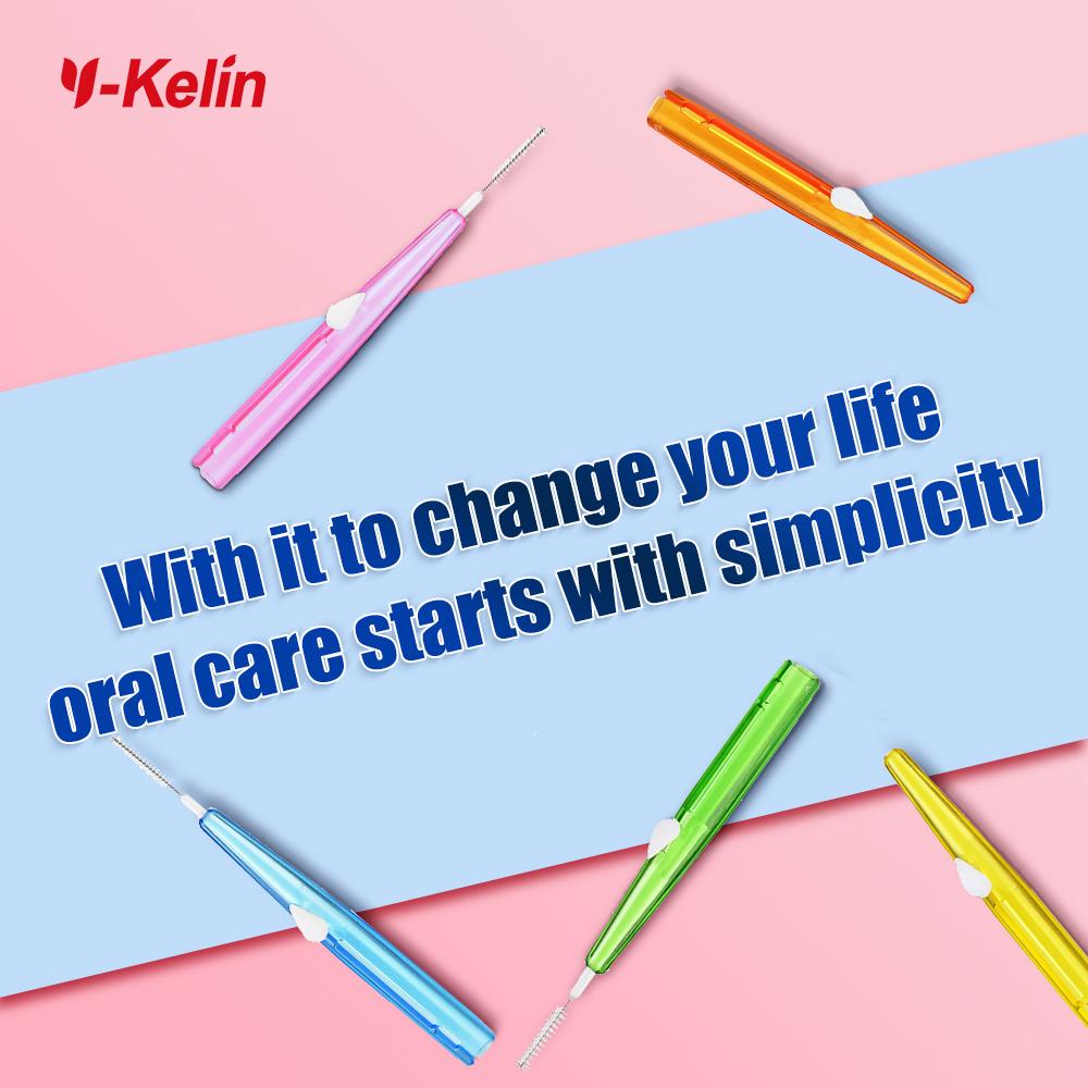 60 Pcs/Box Toothpick Dental Interdental Brush 0.6-1.5Mm Cleaning Between Teeth Oral Care Orthodontic  I Shape Tooth Floss