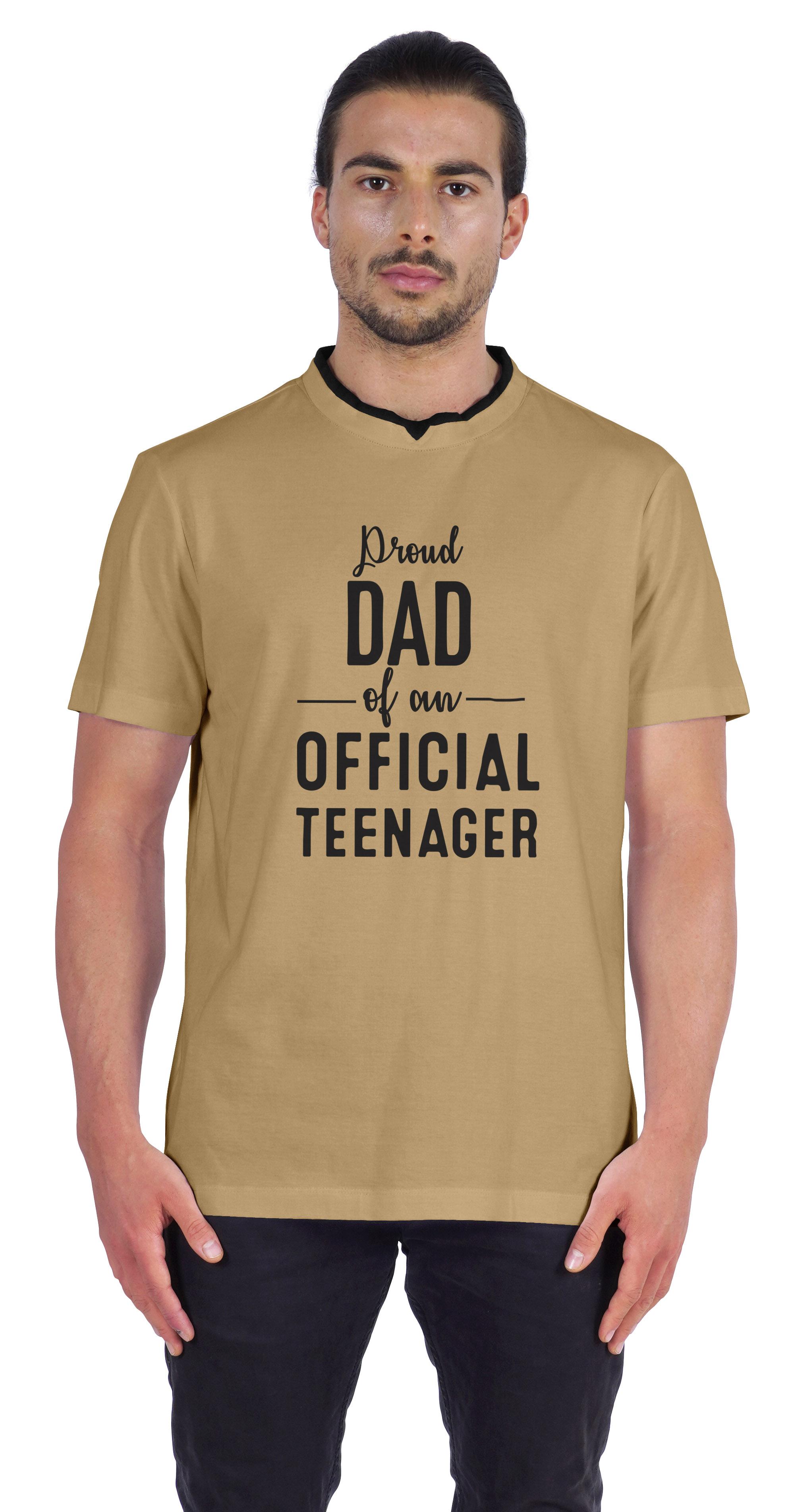 

Inkmeso Футболка з графікою Гордий тато нашого офіційного підлітка для чоловіків з круглим вирізом Гордий тато XXL жовтий