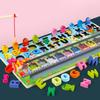 Kids Montessori Educational Wooden Math Toys Children Busy Board Count Shape Colors Match Fishing Puzzle Learning Toys Gifts