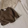 Frühling Herbst Einfarbig Kinderkleidung Kinder Casual Langarm Vielseitiges Loses Rundhalshemd