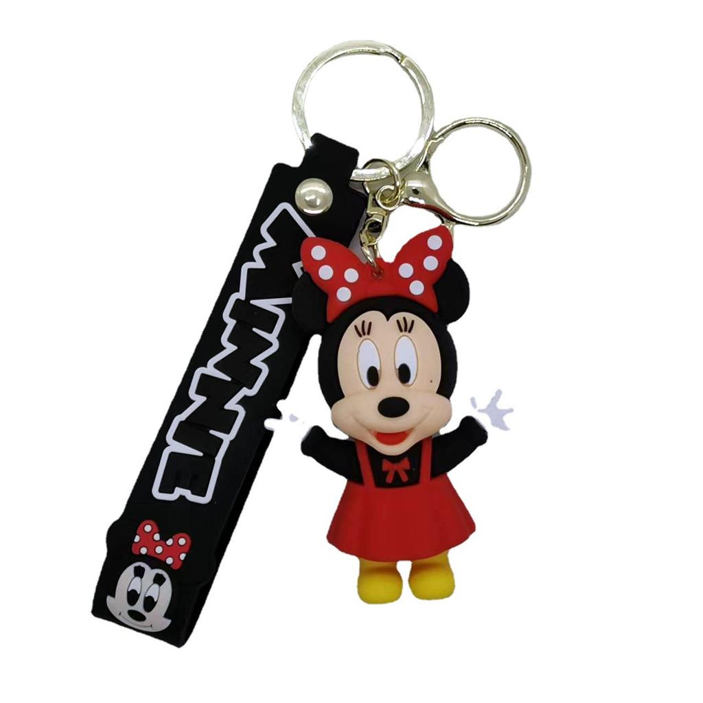 Creative Cartoon Dropping Glue Mickey Minnie Doll Keychain Bag Car Keychain Accessories Gift Wholesale Toys Anime Cartoon Frind