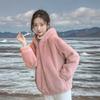 Winter New Stand-up Collar Rex Rabbit Hair Light Fashion Lamb Plush Jacket Women's White Stand-up Collar
