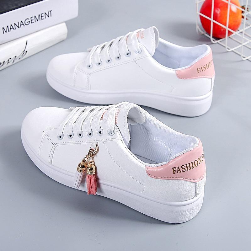 Weiße Schuhe Lässig Sport Frühling und Herbst Damenschuhe