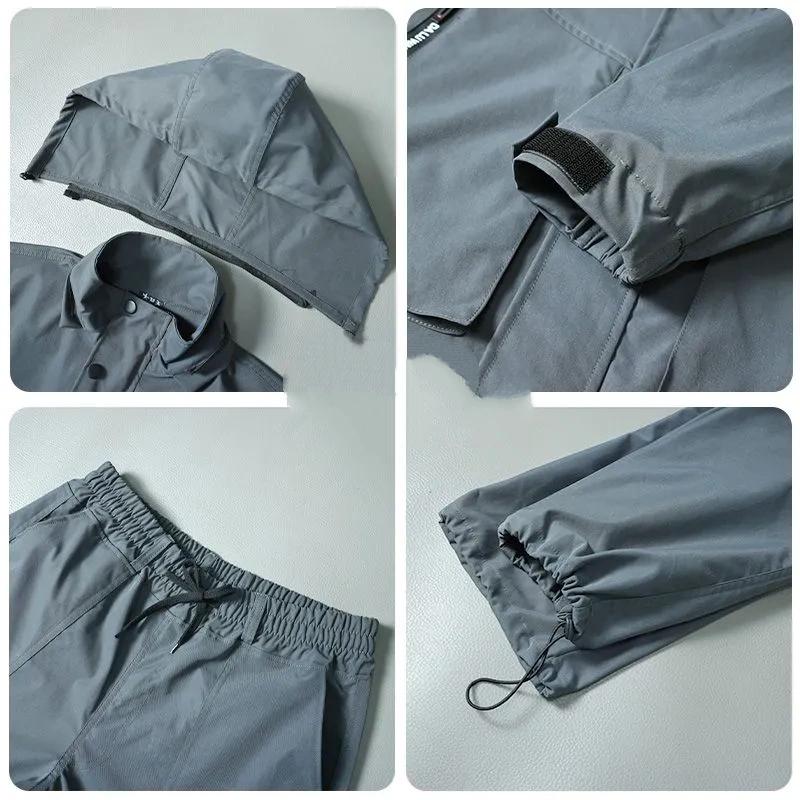 Verschleißfester Overallanzug Herren Outdoor Baustelle Bau Autoreparatur Fabrikkleidung Schmutzabweisende und Reißfeste Kleidung