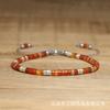 Turquoise Heishi & Silver Disc Bracelet – Adjustable Boho Jewelry, Protection Calm Gift for Men & Women