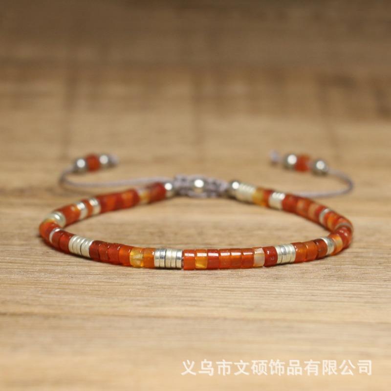 Turquoise Heishi & Silver Disc Bracelet – Adjustable Boho Jewelry, Protection Calm Gift for Men & Women