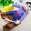 Cowboy Rider Dog Costume Dogs Clothes Knight Style with Doll and Hat for Halloween Pet Costume