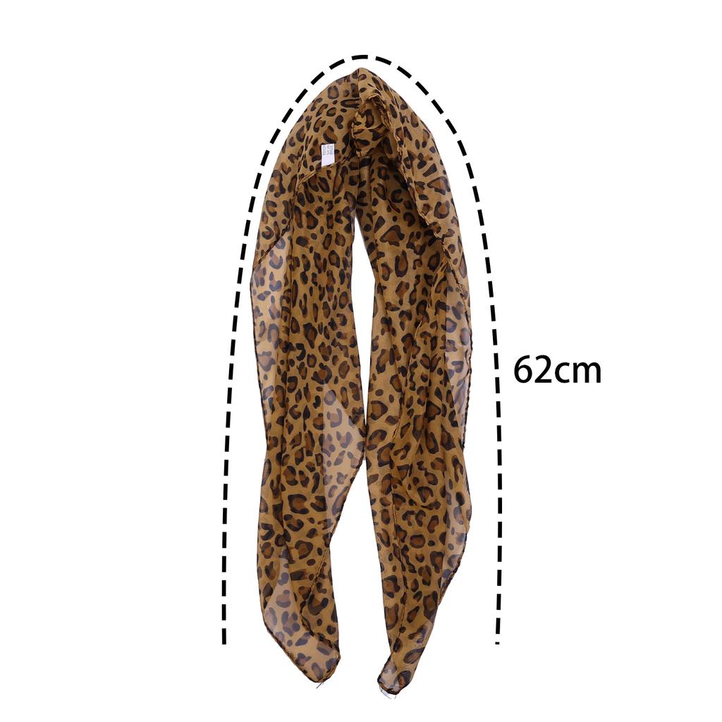 Vintage Leopard Print Headscarf Satin Thin Edge Small Square Scarfs Head Band Women Y2K Spicy Girl Neckerchief Hair Accessories