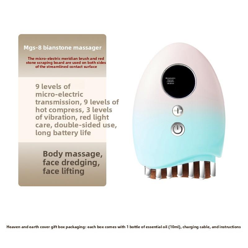 Facial Scraping Board Intelligent Bianshi Scraping Instrument Facial Lift Multi-function Beauty Massager Micro-current Meridian Brush