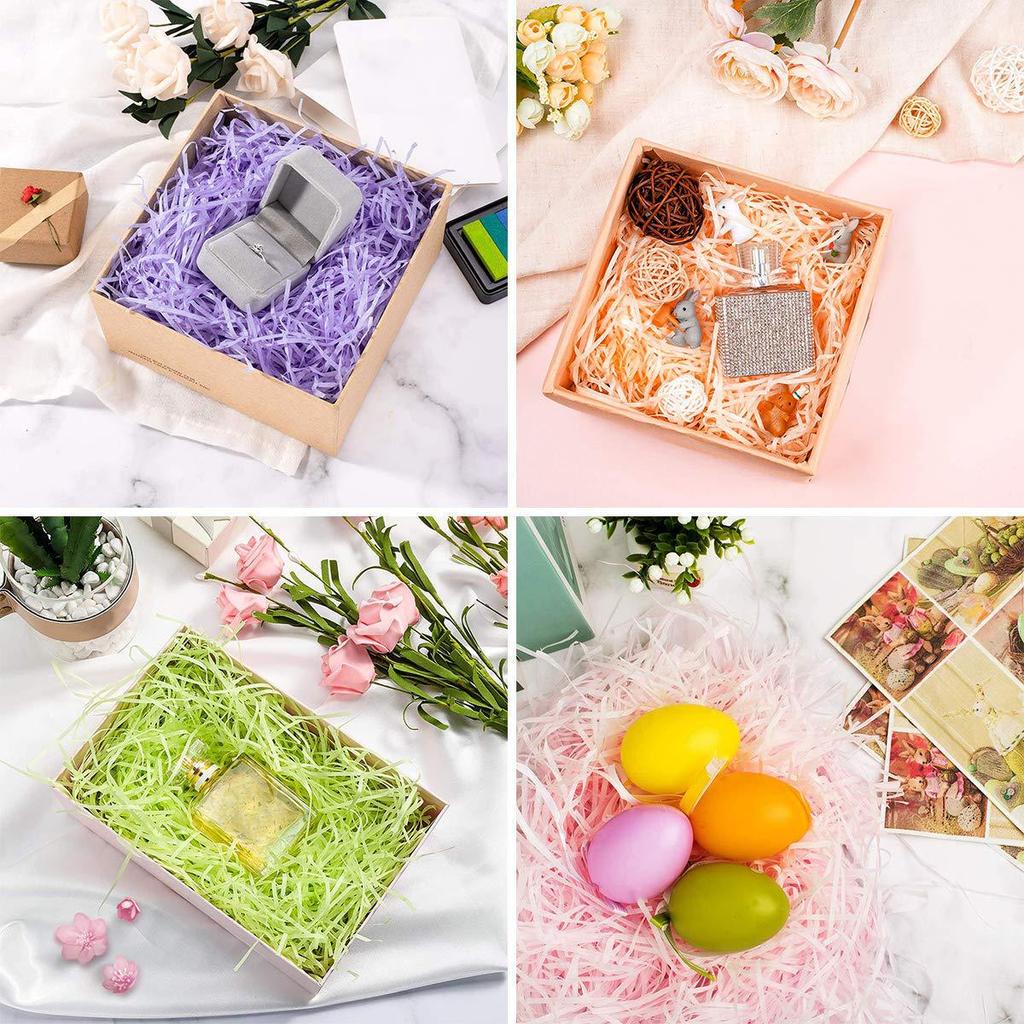 Raffia Seide Dekorative Hochzeitsgeschenk Füllung und Süßigkeitenbox Papierverpackung