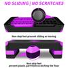 Aerobic Exercise Step Adjustable Stepper Platform for Step Up, 68.5cm/27" Step Deck with 10cm/4",15cm/6",20cm/8" Adjustable Height Risers (Purple)