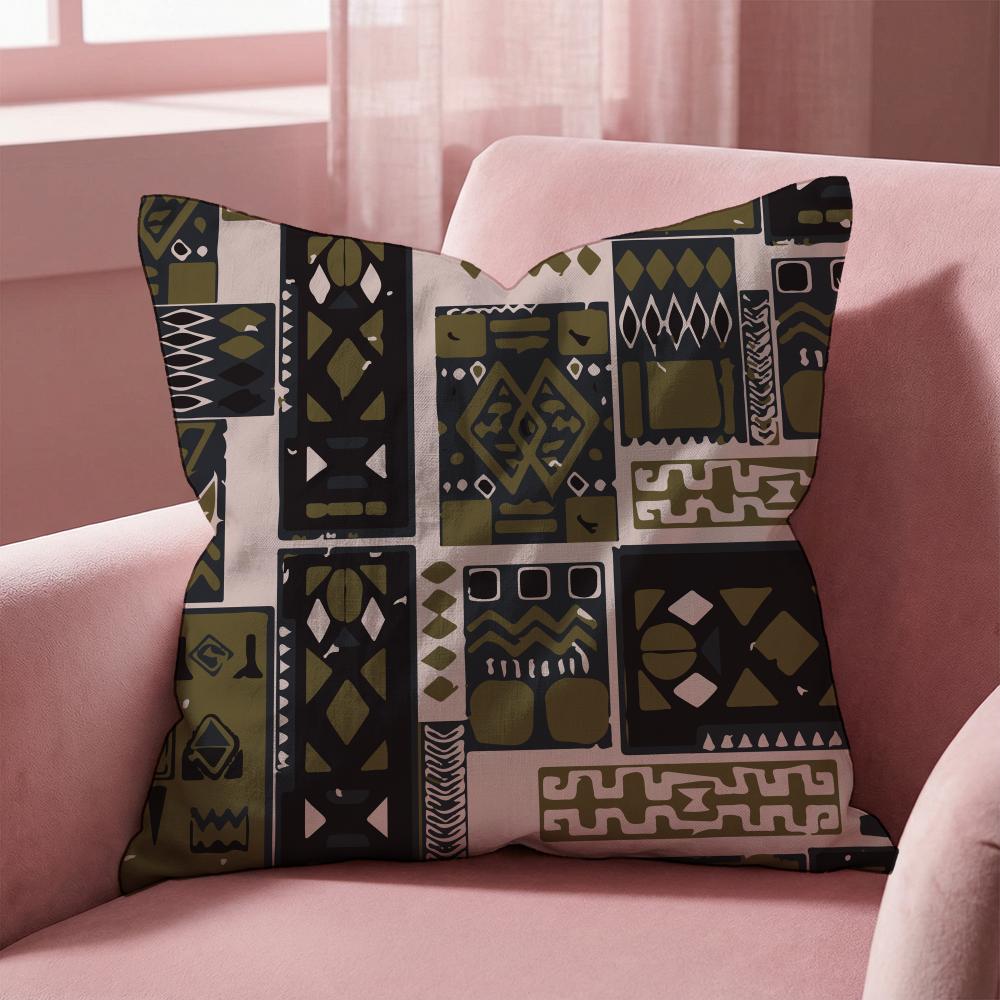Afrykański Plemienny Etniczny Wzór Poszewka na Poduszkę Wielofunkcyjna Poszewka na Poduszkę do Domu i Samochodu - Dwustronna, Miękka i Trwała do Codziennego Użytku
