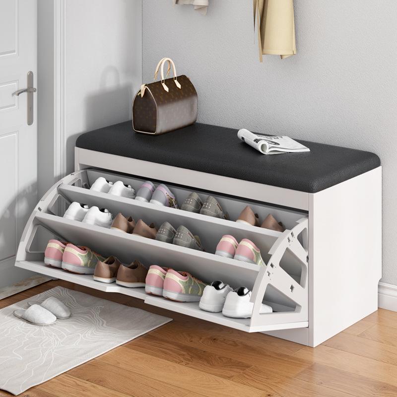 Flip-Top Shoe Cabinet & Bench: Multi-Functional Entryway Shoe Storage and Sofa Stool
