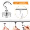 ZEXEF Versatile Magnetic Storage Hooks Strong Magnet Hooks Sturdy Hanging Solutions for Kitchen Bathroom Key Storage Hooks