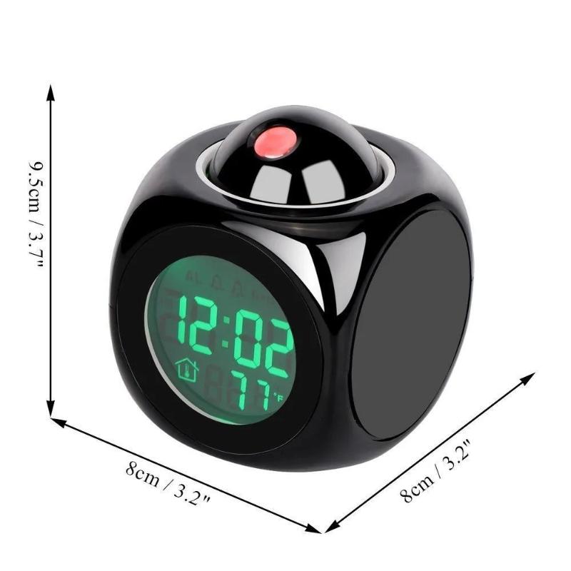 1Pc Projection Alarm Clock Ceiling Display Snooze Table Clock Voice Multifunction Digital Projection Clock Temperature Display
