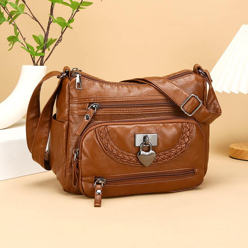 Women's PU Bag Fashion Shoulder Multi-compartment Crossbody Bag