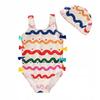 Children' Swimsuit Girls' Rainbow Wave Bow 110/116 4-5 Years
