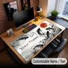 Koi Fish Theme Custom Mouse Pad Personalized With Name Text Customized Desk Mat For Office Home Decor