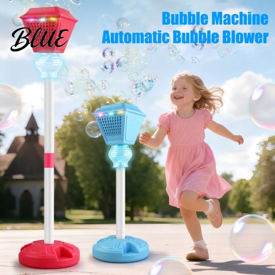 Stehende Seifenblasenmaschine 1 Set Automatisch mit LED-Licht & Musik Wiederaufladbare Basis Höhenverstellbarer Ausstoßer für Outdoor-Partys Hochzeiten