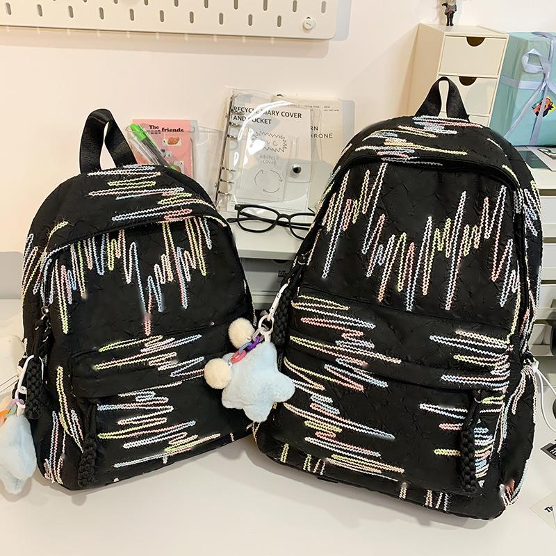 Children's Schoolbags Elementary School Students Girls Junior High School Students High Looking Striped Kindergarten Small Backpack