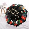 1pc Christmas Wreath Decorations Umbrella with Plastic Handle,Suitable for All Seasons Home Travel Outdoor UmbrellaDD240