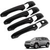 Chrome Bright Black Car Door Handle Decoration Cover Trim Set for Jeep Grand Cherokee Dodge Durango WK2 2011~2020
