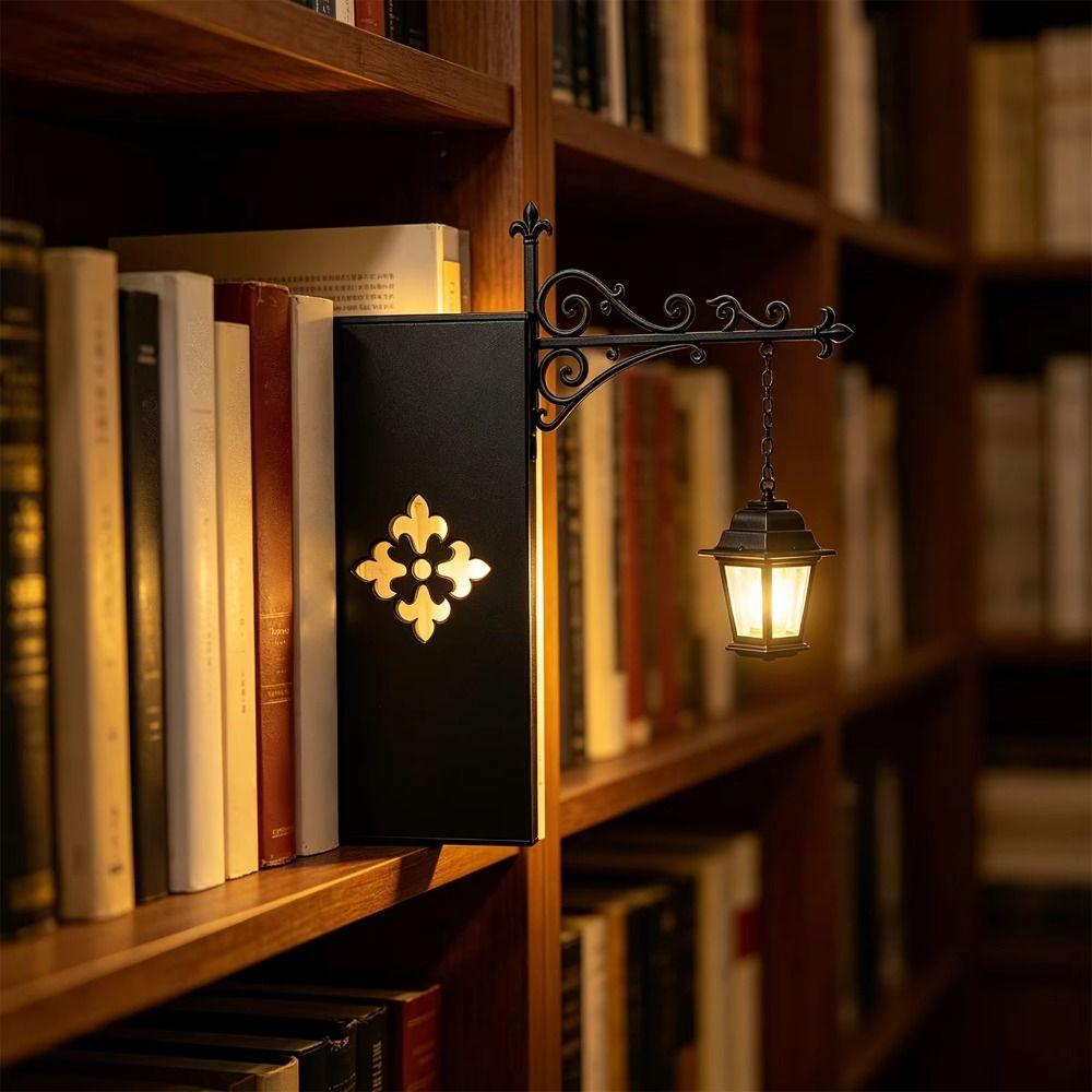 White Bookshelf Ghost Light Vintage Bookshelf Lamp Atmosphere Lamp Bookshelf Lantern Light Reading