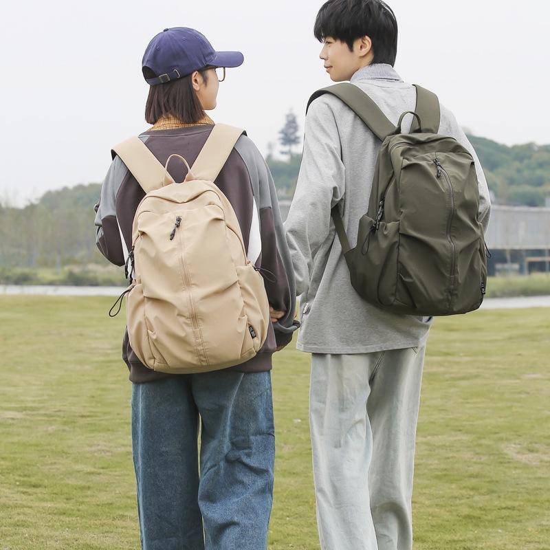 Versatile Japanese-Style Solid Color Backpack for School, Sports, and Travel