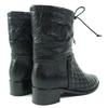 Great CHANEL short boots COCO Mark Embroidery Matelasse leather Women 36 G34096 Used