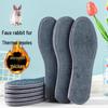 Unisex Fleece-Lined Warm Insoles: Thick Imitation Wool, Soft Sole, Comfortable, Deodorizing, Sweat-Absorbent, Breathable Plush Shoe Pads.