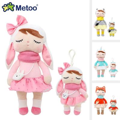 Metoo Forest Animals Plush Dolls Unicorn Angela Doll Personalized Toy Adorable Fox Children Gentle Companion Boneca Decor Birth Date Present