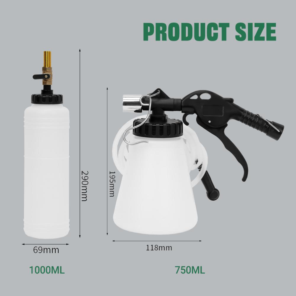 Professional Brake Fluid Change Kit with 1000ML Filling Pot & 90-120PSI Pneumatic Oil Bleeding Pot for Cars Trucks & Motorcycles