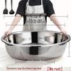 Extra Thick Stainless Steel Large Washbasin for Vegetables, Dough Mixing, Laundry, and Adult Bathing