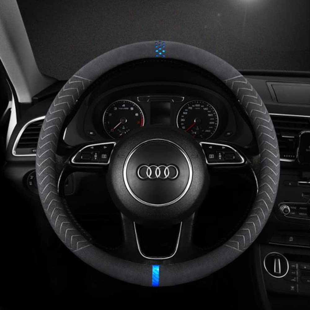 SEKIDAR Steering Wheel Comfortable To the Excellent Car Suitable for Blue Cover, Breathable, Non-Slip, Touch, Grip, All-Season, Accessories, Cars,