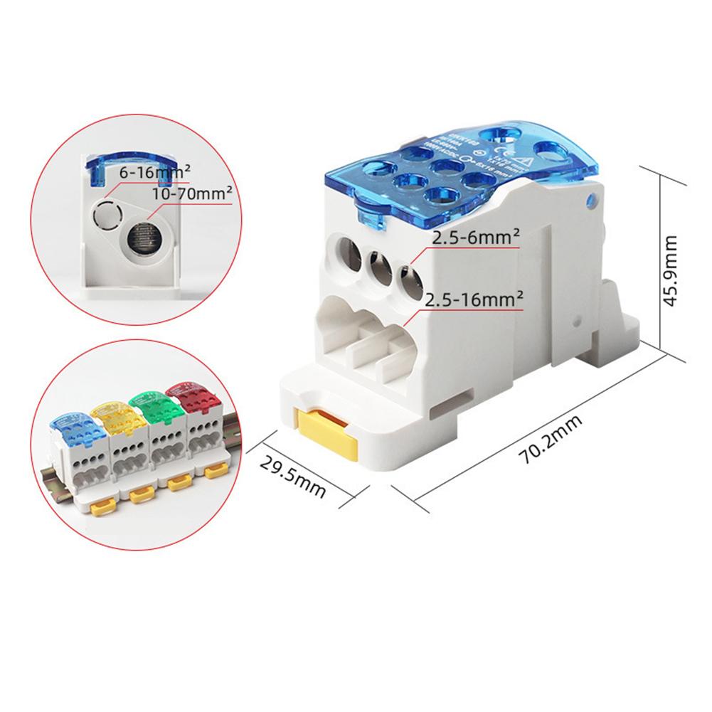 80A ~500A Electric Split Din Rail Terminal Block Junction Box Power Wire Electrical Connector Terminal Block Connector