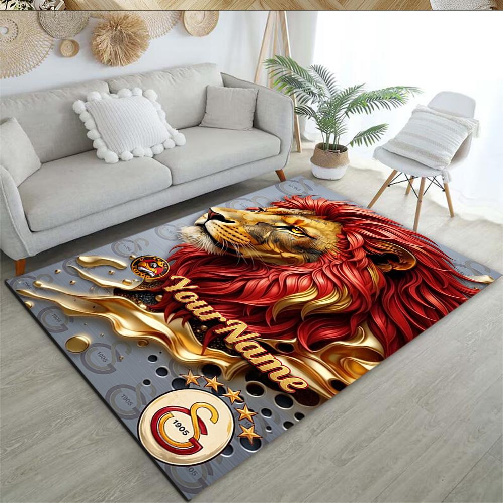 Galatasaray Customize Text Carpet Design For Game Room Hallway Playrooms Outdoor Antislip Rug Decorate Offices
