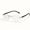10 Pairs of Lightweight Frameless Anti Blue Light Reading Glasses Autofocus Transparent Lenses Ideal Gift for Both Men and Women