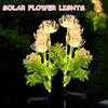 Solar Garden Flowers Lights Garden Decoration Yard Decor with Glowing Flowers & Stem Outdoor Lights Stake Lamp Lawn Lights