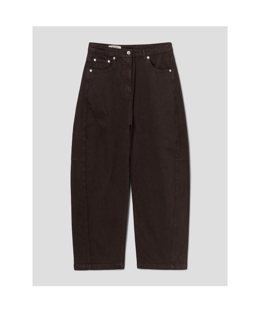 8SECONDS Garment-Dyed Curved Tabe Pants Brown