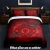 Manchester United Diseño Juego de Cama Ropa de Cama 1 Funda Nórdica + 2 Fundas de Almohada Suave Transpirable Ropa de Cama para el Hogar