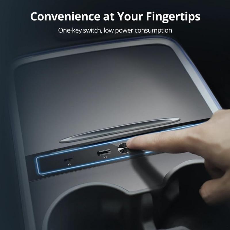 For Model 3 Y 2025-2025 27W USB Quick Charger Shunt Hub Intelligent Docking Station Powered Splitter Stable Extension Adapter