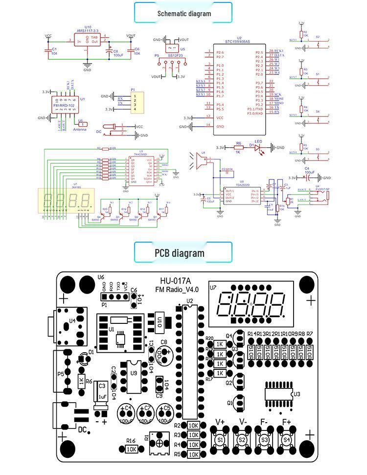 FM Radio Circuit Kit: DIY Soldering & Assembly with Microcontroller