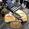 Eagle Round Area Rug,Carpet Rug for Living Room Bedroom Sofa Playroom Decor,Non-slip Floor Mat