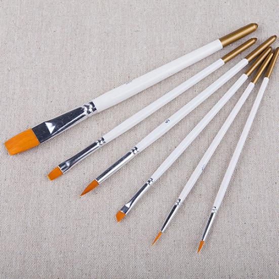 6x Professional Painting Brushes Set Acrylic Oil Watercolor Artist Paint Brush