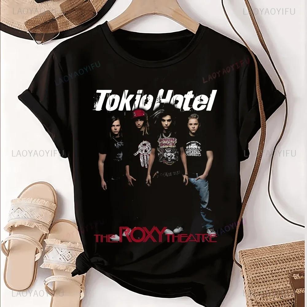 Tokio Hotel German Rock Band Printed T-shirt Tokio Hotel Trend Harajuku Short Sleeve Unisex Shi