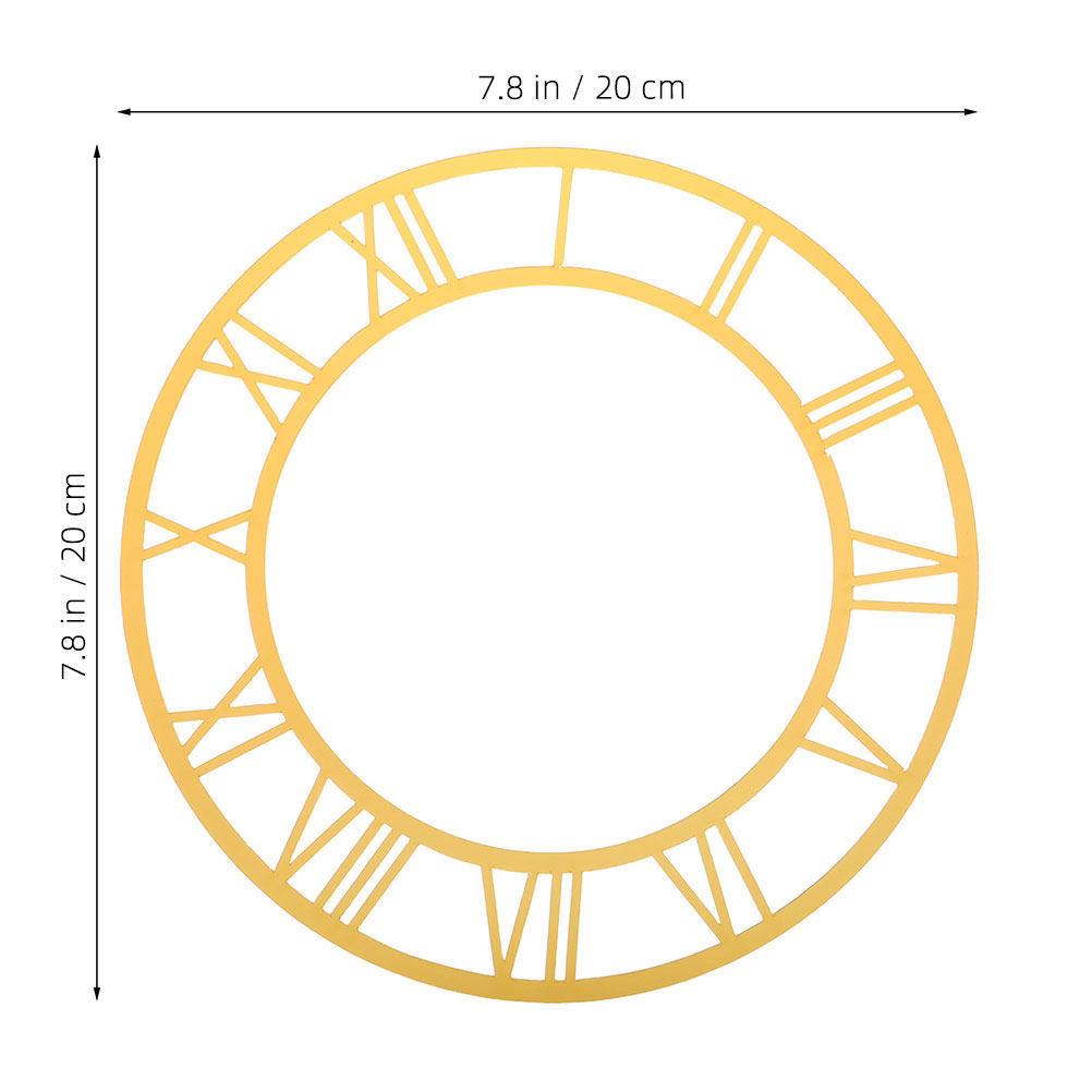 

Round Roman Numerals Acrylic Mirror Wall Clock Sticker DIY Modern Minimalist Home Decor Living Room Hotel Entryway золотистий